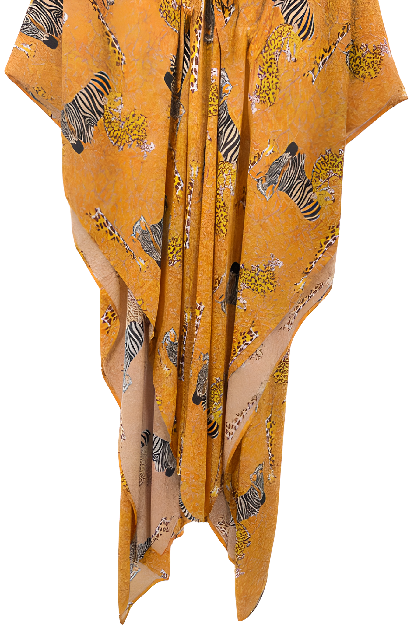 Long Kaftan Dress with Wildlife Print	